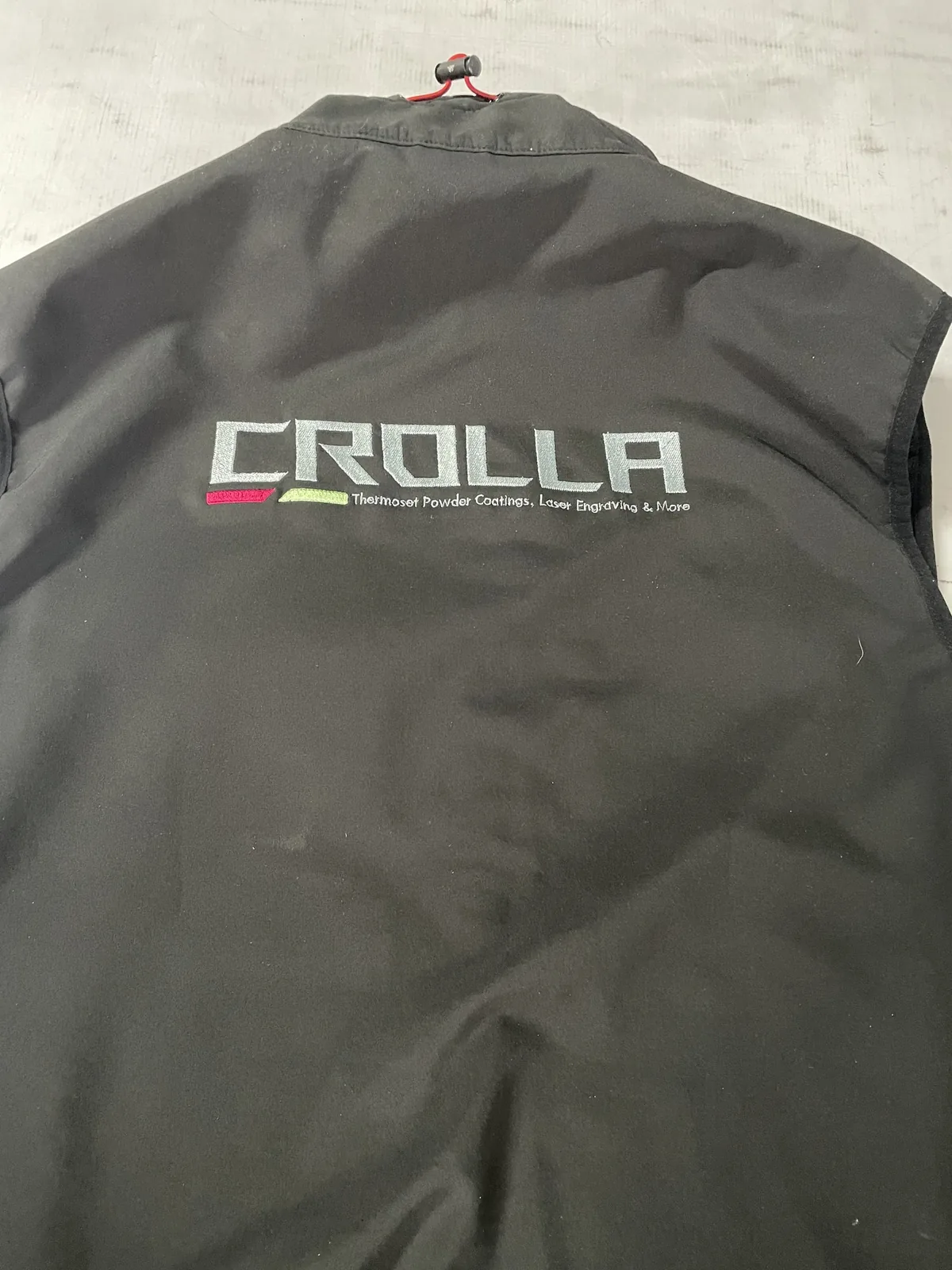 Gilet softshell grigio con logo Crolla stampato