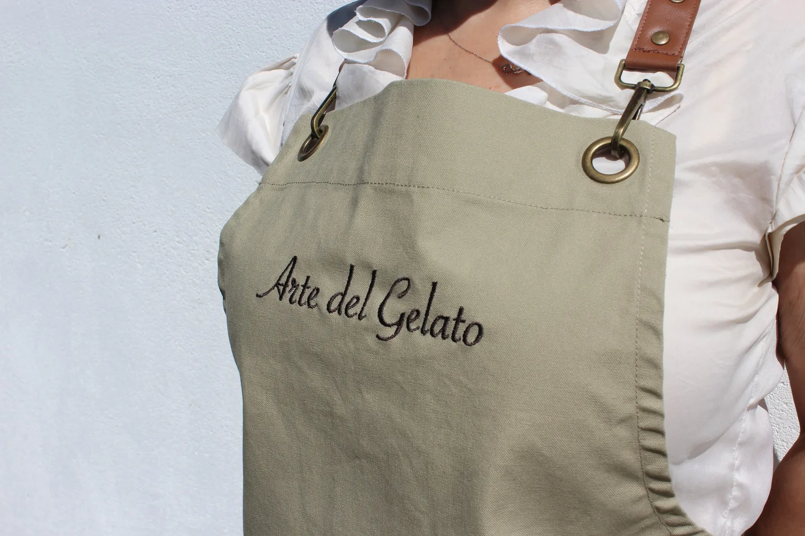 Grembiule Arte del Gelato con logo ricamato