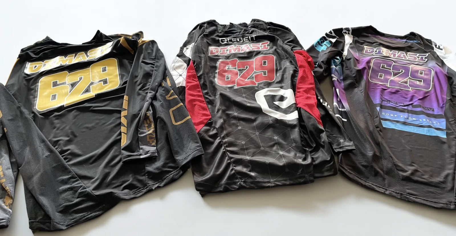Maglie da motocross con nome e numero stampati a colori