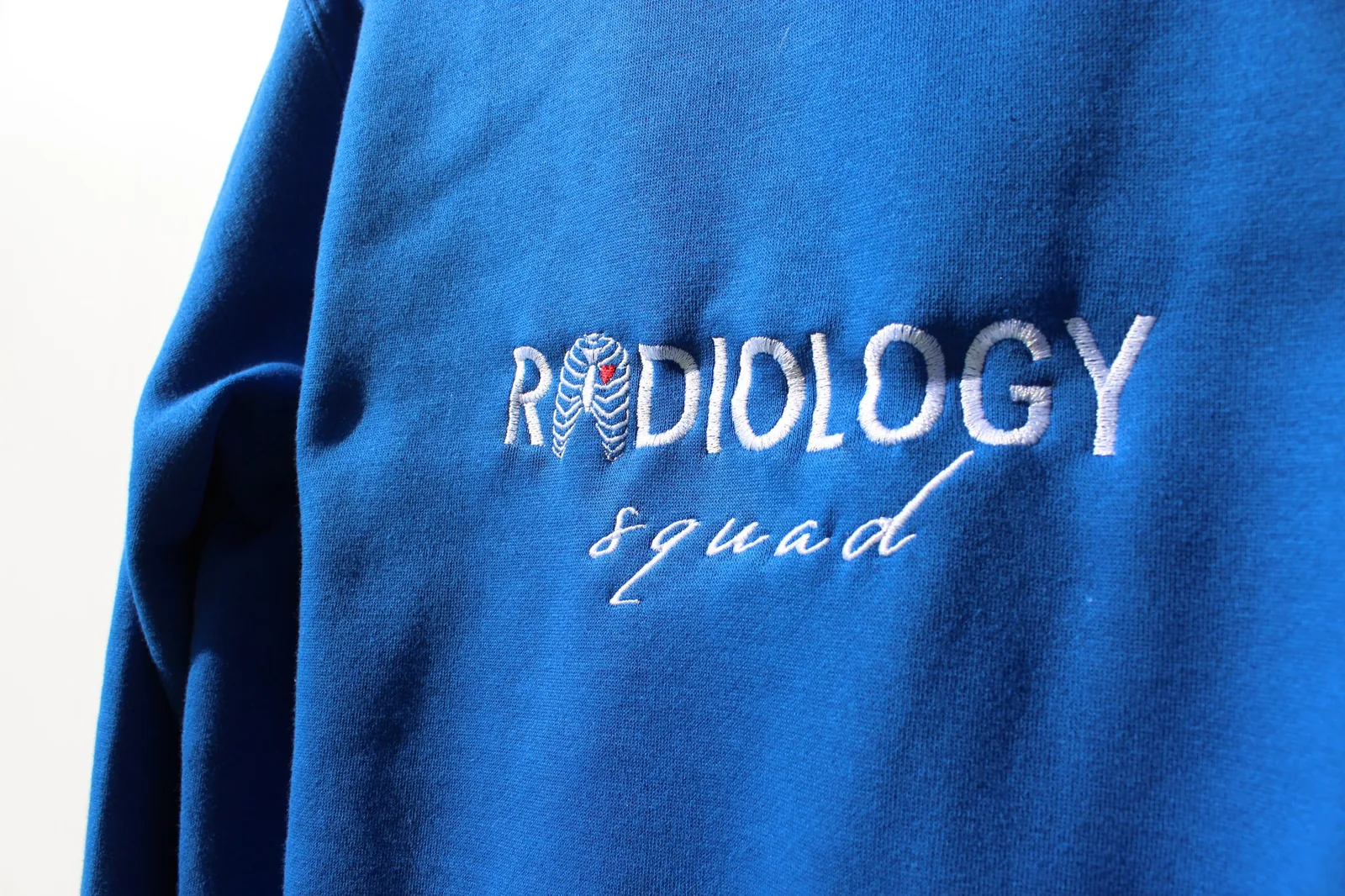 Felpa blu con ricamo Radiology Squad