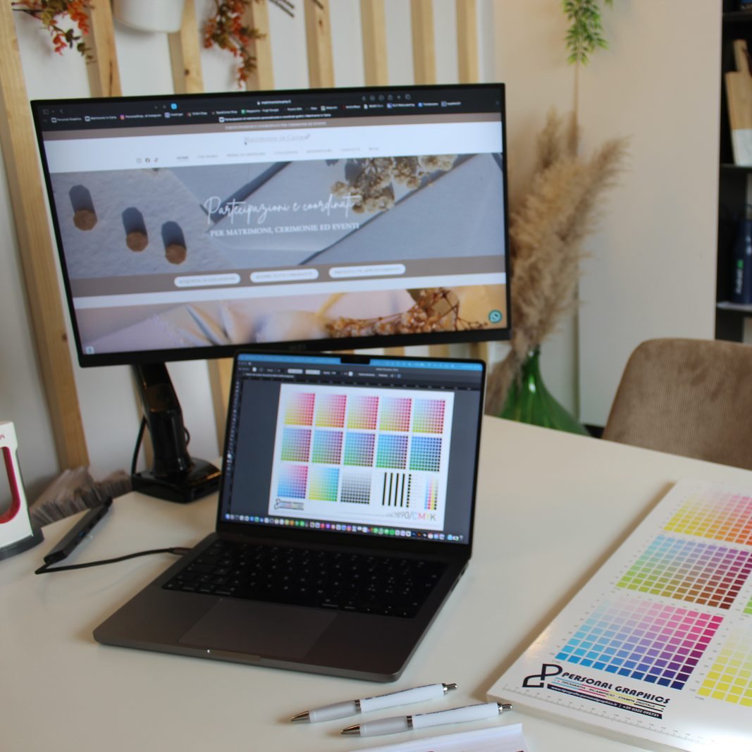 Il computer di Personal Graphics con la cartella colori